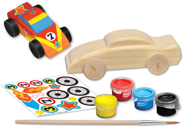 paint your own wooden car