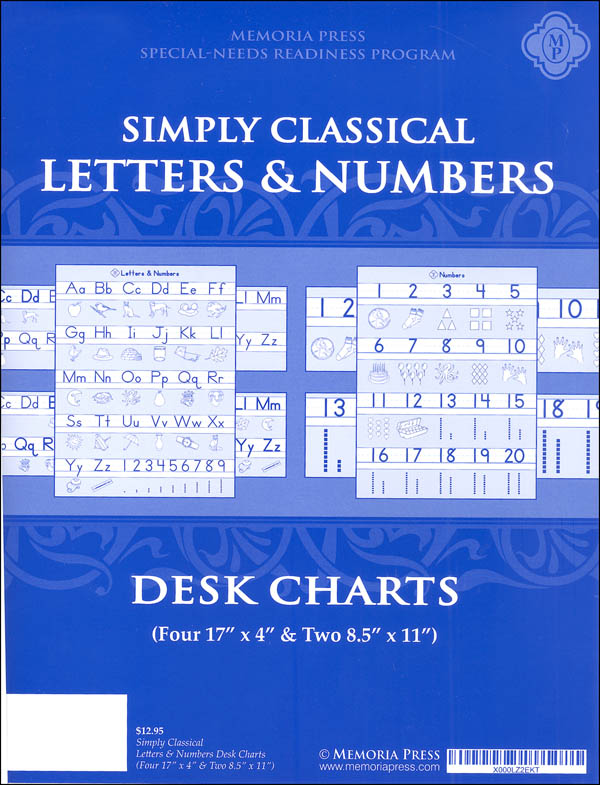 Simply Classical Letters and Numbers Desk Charts