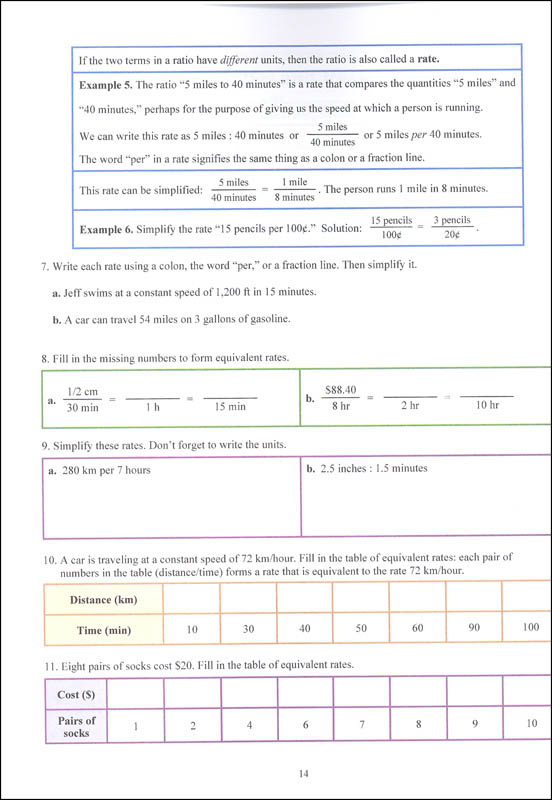 Math Mammoth Light Blue Series Grade 7-B Worktext (Colored Version ...