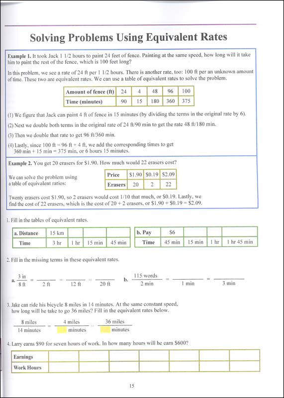 Math Mammoth Light Blue Series Grade 7-B Worktext (Colored Version ...