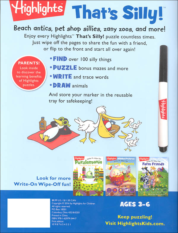 That's Silly! Write On, Wipe Off Highlights for Children 9781629795447