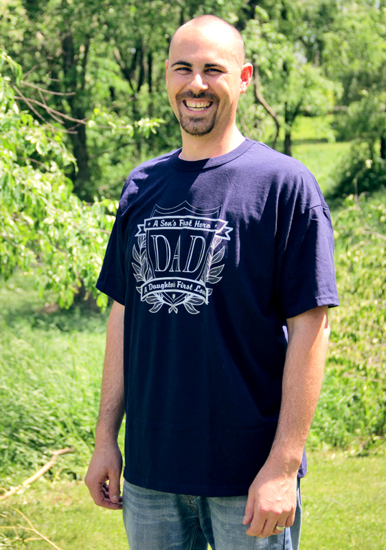 Dad T-Shirt Large (Navy with Silver Logo)