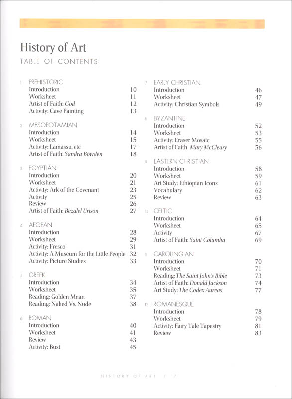 history of art workbook veritas press 9781936648412