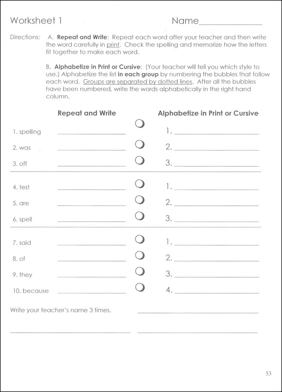 Spelling 2Nd Class English Grammar - 2nd Grade English Worksheets