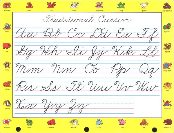 Traditional Manuscript and Traditional Cursive Ready Reference | Carson ...