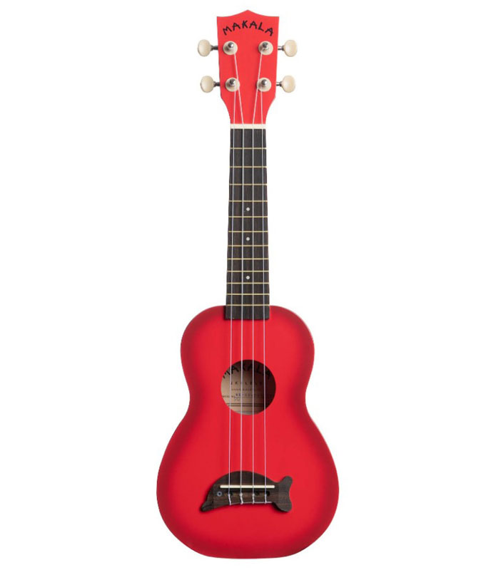 Makala Dolphin Ukulele (soprano) - Red Burst 