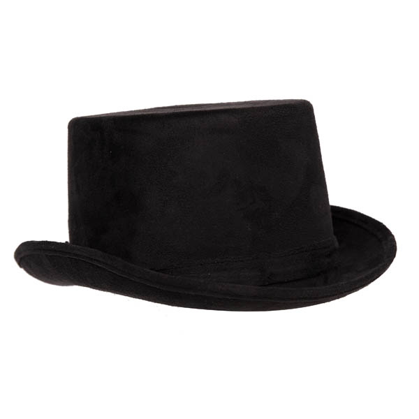 Black Faux Suede Top Hat | Underwrap Kids