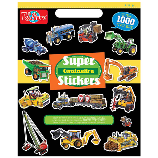 Construction Super Stickers Book Shure Products