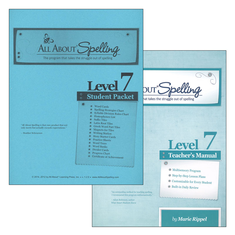 All About Spelling L7 Materials (Teacher + Student)