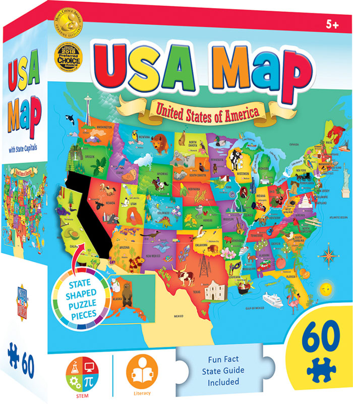 USA Map Puzzle (60 Pieces)