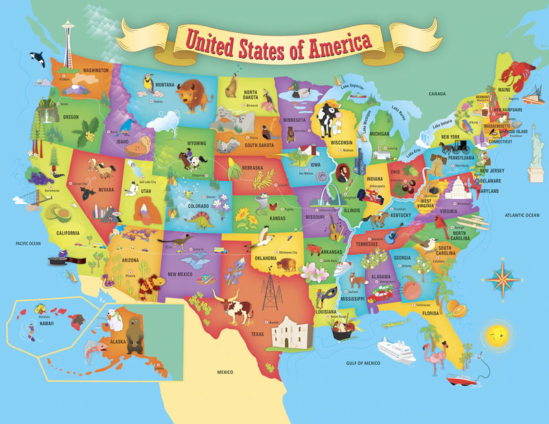 USA Map Puzzle (60 Pieces) | MasterPieces