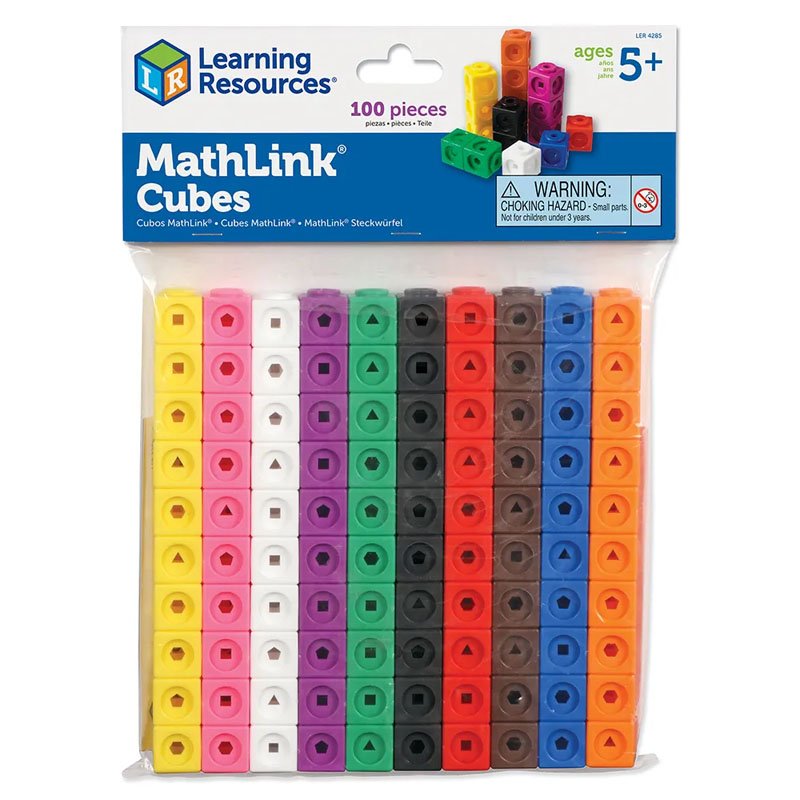 MathLink Cubes, 10 colors, set of 100