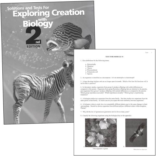 Exploring Creation with Biology Solution Manual w/ Tests