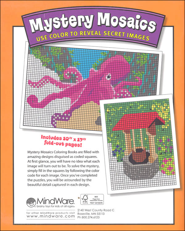 Color By Number Mystery Mosaics: Book 8 | MindWare