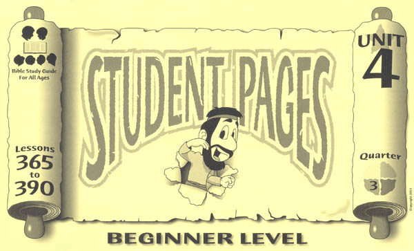 Beginner Student Pages for Lessons 365-390