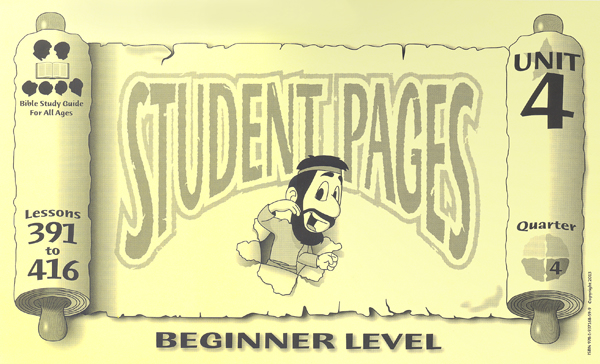 Beginner Student Pages for Lessons 391-416