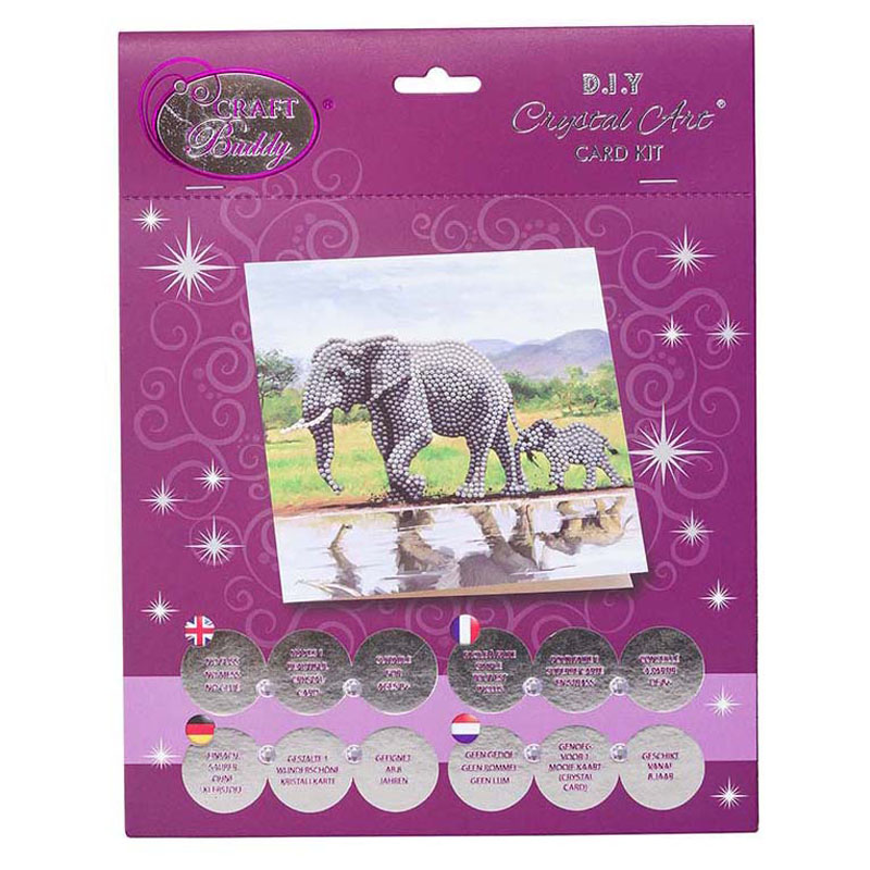 Crystal Art Card Kit - Elephant