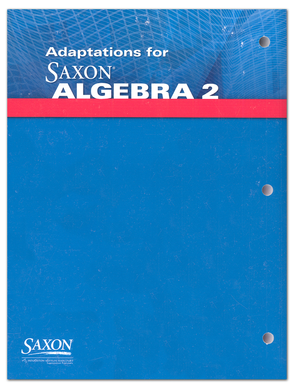 Algebra 2 Adaptations Student Workbook 4th Edition | Saxon Publishers ...