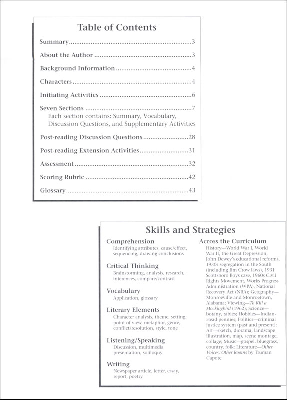 To Kill a Mockingbird Teacher Novel Units 9781561371570