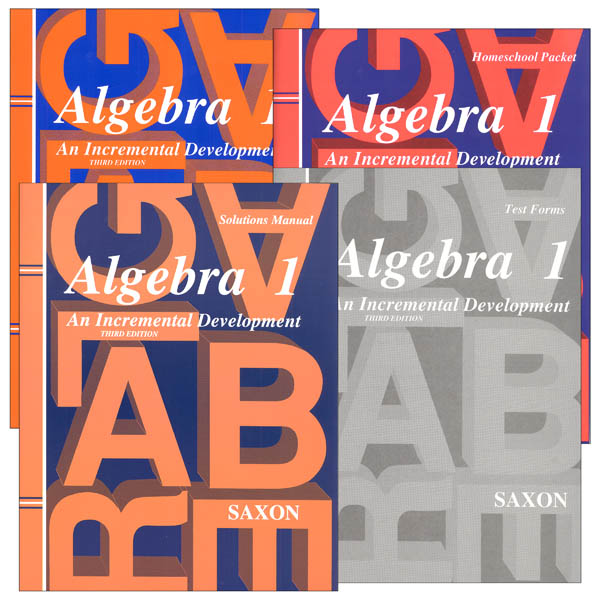 Algebra 1 Homeschool Kit with Solutions Manual 3rd Edition
