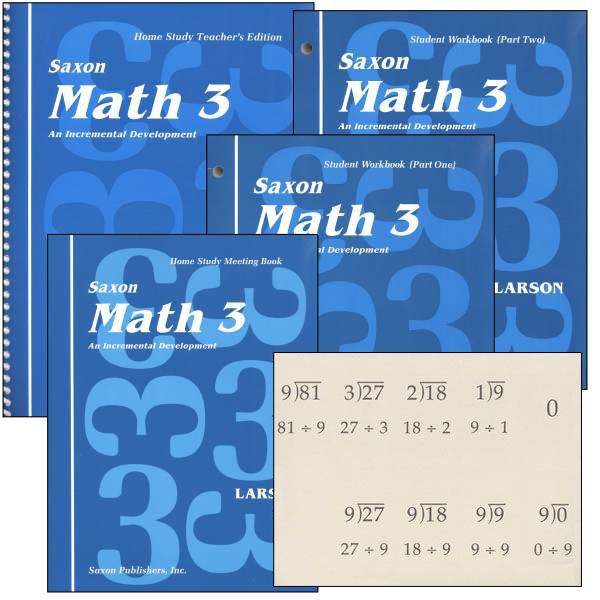 Saxon Math 3 Home Study Kit Saxon Publishers 9781565770201