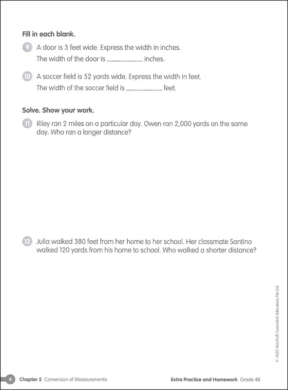 Math In Focus 2020 Extra Practice And Homework Volume B Grade 4 ...