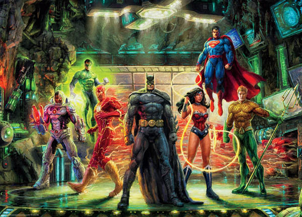 Justice League Puzzle (Thomas Kinkade) (1000 pieces) | Ceaco