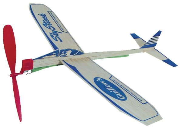 24 SKY STREAK Balsa wood AIR Plane rubber band power glider GUILLOWS model kit 