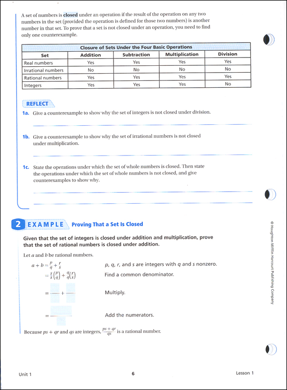On Core Mathematics Student Edition Worktext Algebra 2 | Houghton