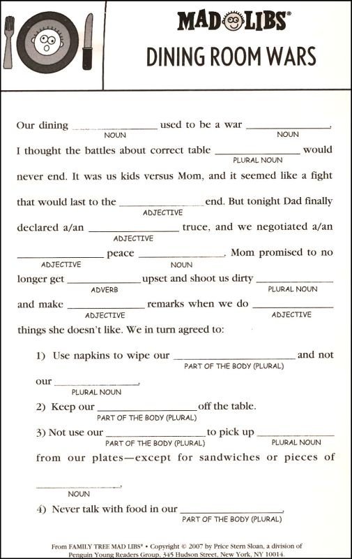 family-tree-mad-libs-price-stern-sloan-9780843116434