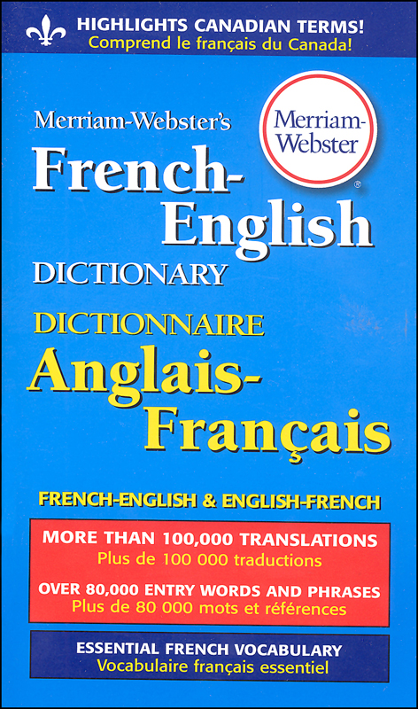 Merriam-Webster's French-English Dictionary (Mass-Market Paperback ...