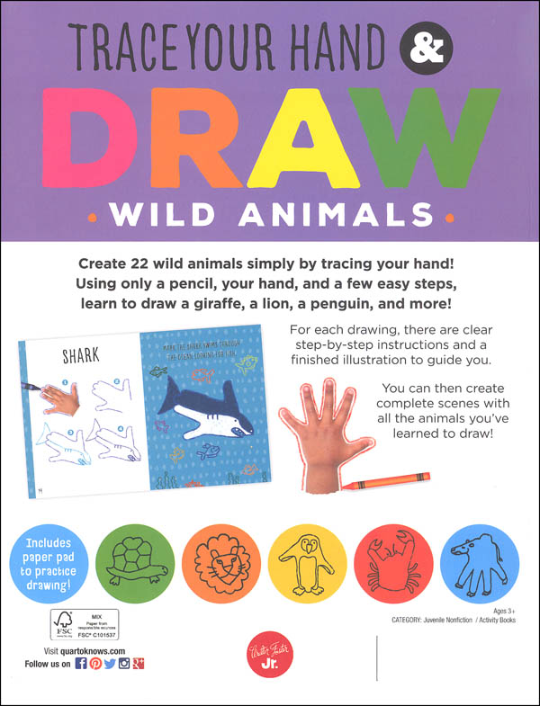 Trace Your Hand and Draw: Wild Animals | Walter Foster Jr. | 9781633221758