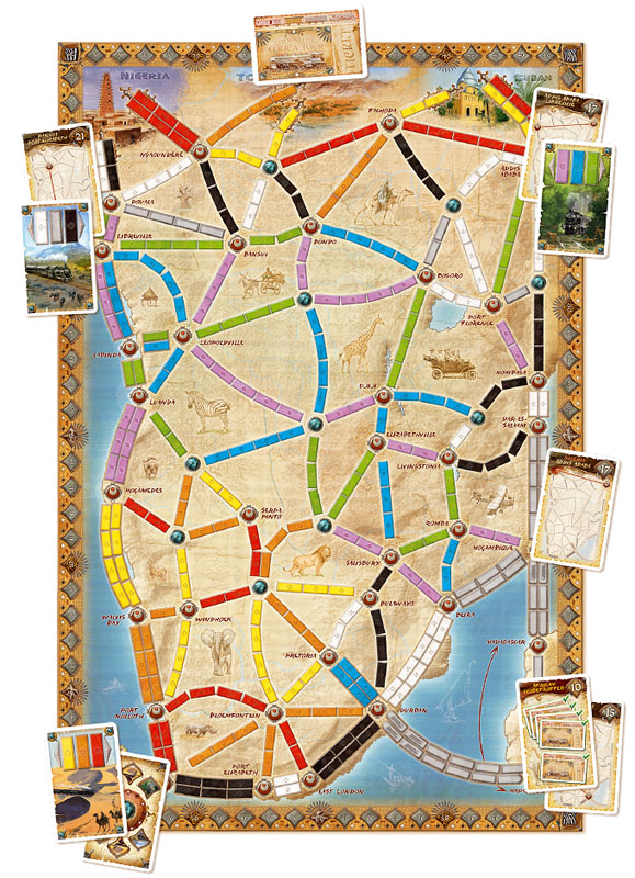 Ticket to Ride The Heart of Africa Map Collection/Expansion (Volume 3 