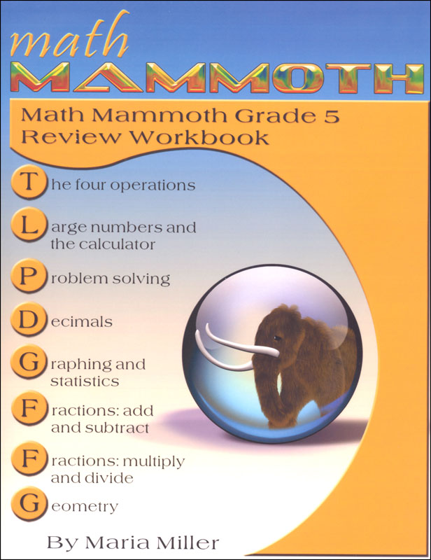 Math Mammoth Review Workbook - Grade 5
