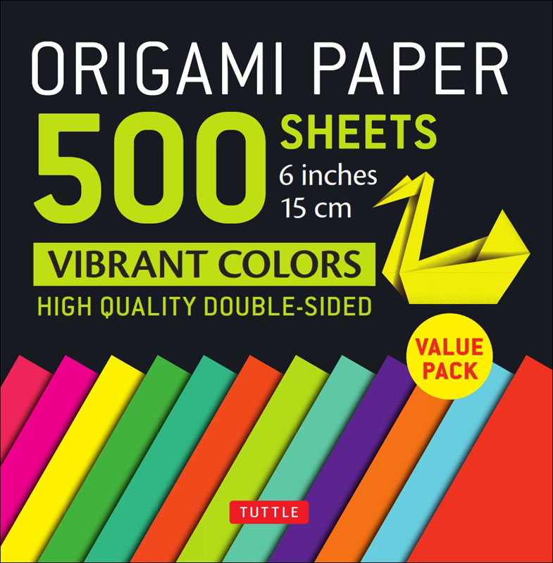 Origami Paper - 500 Sheets Vibrant Colors 6"