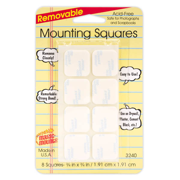 Removable Mounting Squares 8 count (7/8 x 7/8) Miller Studio