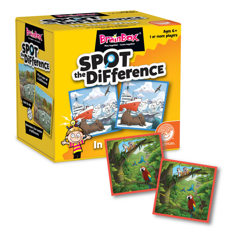 New & Sealed BrainBox Spot The Difference In The Wild Age 6+ 