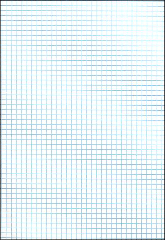 Ruled Cross Section Drawing Paper - White 1/4" Ruled, Approximately 100