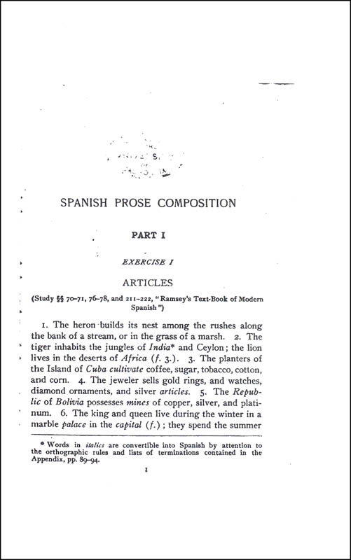 Progressive Exercises in Spanish Prose Composition With Notes and a