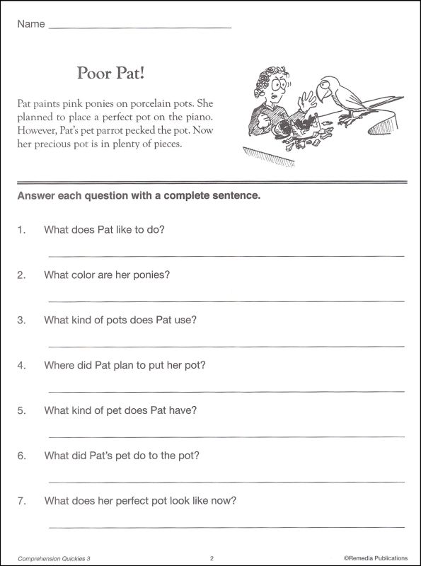 Comprehension Quickies Level 3 Remedia Publications