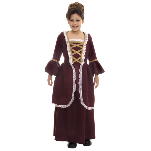 Colonial Girl Costume - Medium | Underwrap Kids