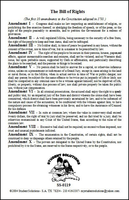 Declaration of Independence, Preamble - 6 x 9 Chart | Student Solutions