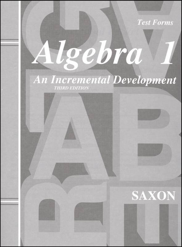 Saxon Algebra 1 Consumable Test 3ED