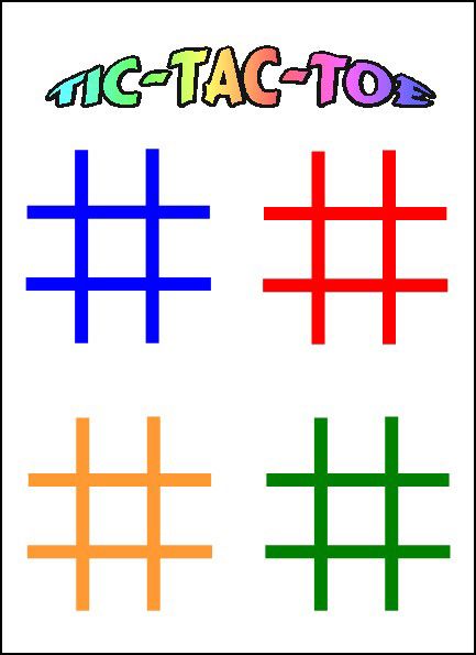 Tic Tac Toe (4 x 6 Laminated Write and Wipe Game Board ...