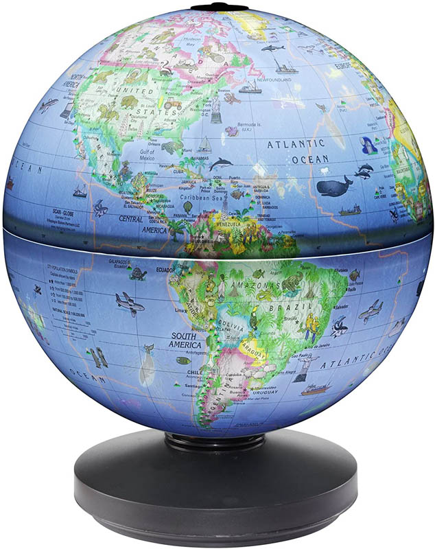 Rotating Illuminated Globe (10