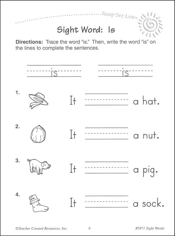 Sight Words (Ready, Set, Learn) | Teacher Created Resources | 9781420659719