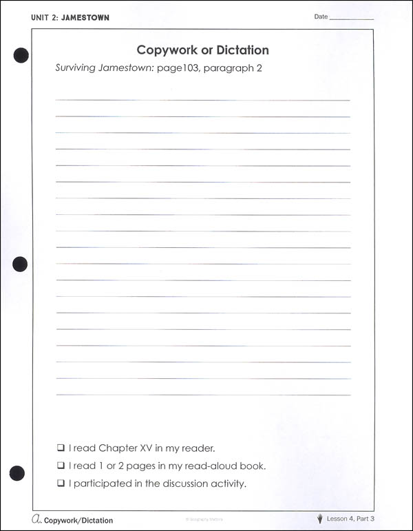 Paths of Exploration 5th Grade Student Notebook Pages 3rd Edition  Geography Matters 