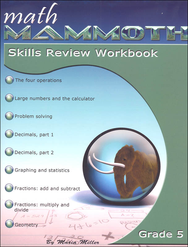 Math Mammoth Grade 5 Color Skills Review Workbook