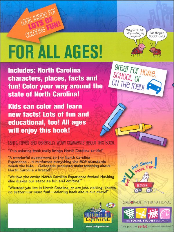 North Carolina Coloring Book | Gallopade International | 9780793394722