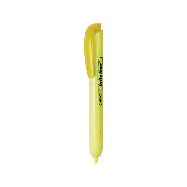 BIC Brite Liner Retractable Yellow Highlighter - Chisel Point (5 pack ...